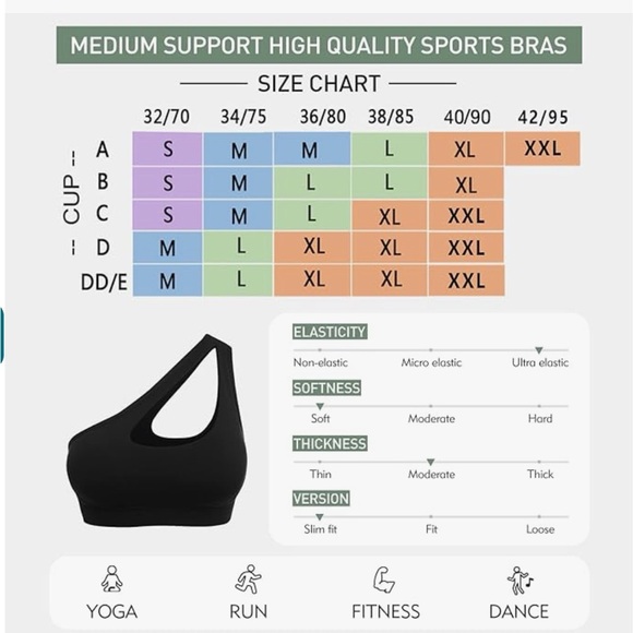 Sykooria One Shoulder Sports Bra Left Strap - Picture 6 of 6